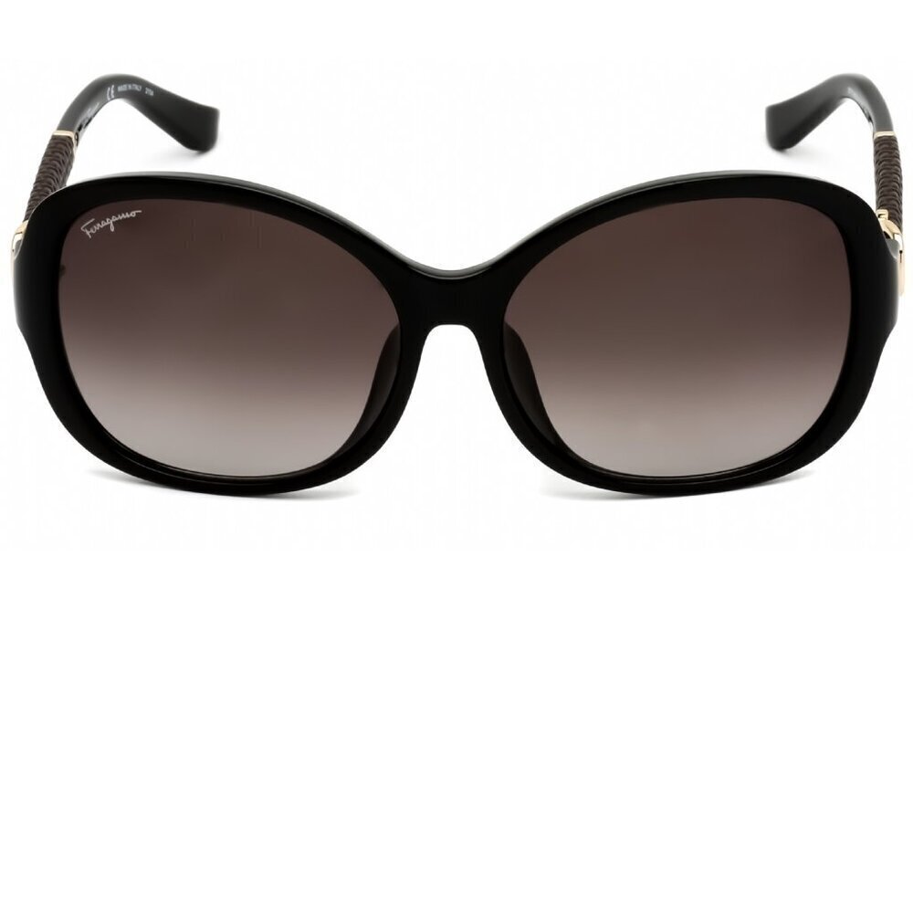 Salvatore Ferragamo Black Oversized Sunglasses Brand New in Case - Picture 11 of 11